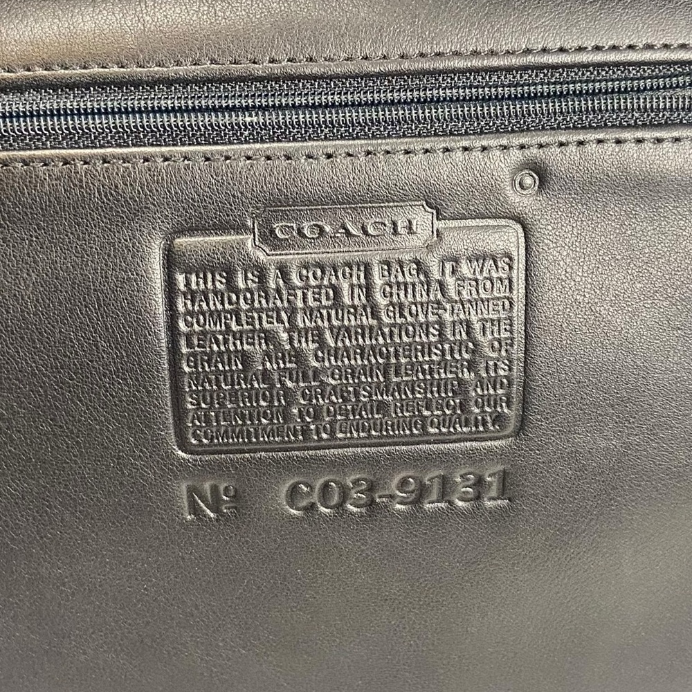Vintage Coach Legacy Saddle Bag Black Slim Flap 9131 - Picture 10 of 15